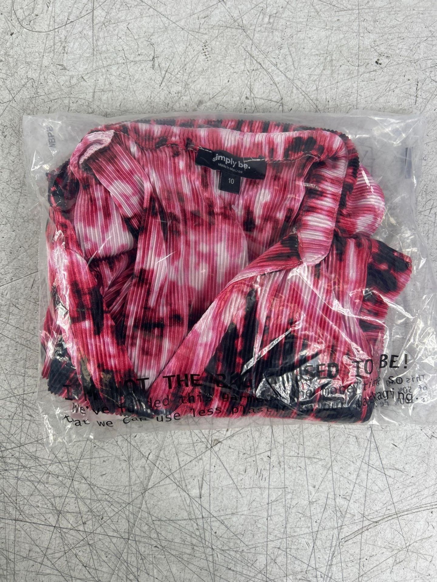 RRP £27 - Size 10 Simply Be SBE JERSEY TOP TIE DYE - Image 3 of 4