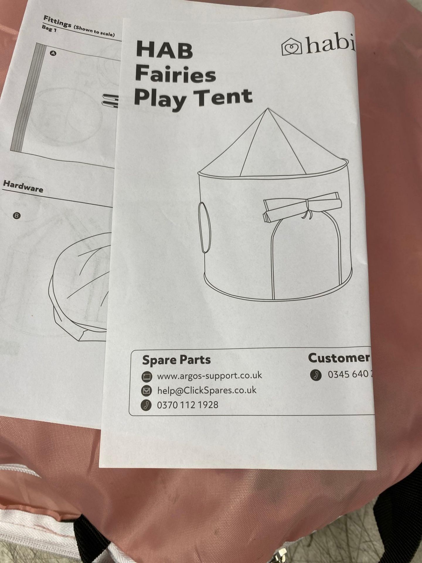RRP £30 - HAB FAIRIES PLAY TENT