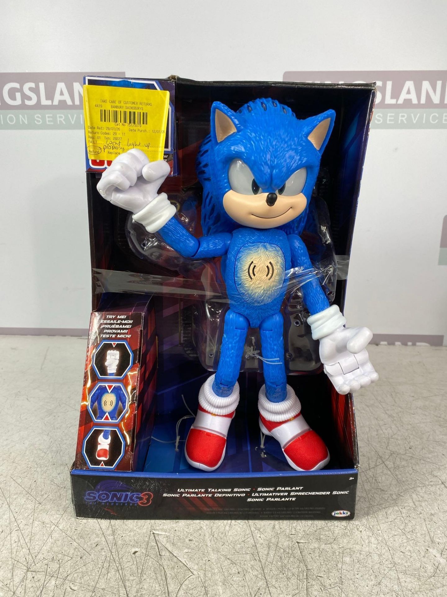 RRP £50 - Sonic 3 Movie Feature Sonic