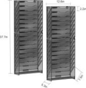 RRP £ - 6 Tier Wall File Organizer Hanging Wall File Holder Wall Mount Paper Folder Organizer