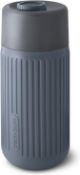 Â£20 BLACK + BLUM - Leak Proof & Taste-Neutral Glass Travel Cup - Silicone Sleeve & Lockable Cap - D