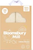 Â£13 Bloomsbury Mill - Cellular Blankets Baby - Soft 100% Organic Cotton Baby Blanket - Pack of 2 -