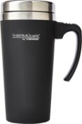 Â£10 THERMOcaf by THERMOS 420 ml Plastic and Stainless Steel Soft Touch Travel Mug, Black
