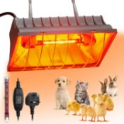 Â£19 Heat Lamp for Chicks, 175W Brooder Heater with High/Low Switch, Infrared Heat Lamp with Adjusta