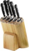 Â£56 Rockingham Forge Sharp'N Rubber Wood 5 Piece Self-Sharpening Knife Block Set