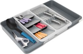 Â£40 Joseph Joseph DrawerStore Expanding Tiered Cutlery Tray with Knife Organiser, Expandable in Dra