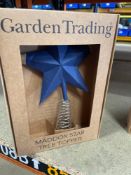 Blue star tree topper