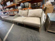 2 seater rattan sofa