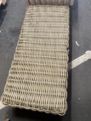 Wicker table glass not included