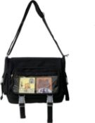 Â£19 LUOFENG shoulder handbag,Japanese High School Girls Crossbody Bags Nylon Book Bag Transparent I