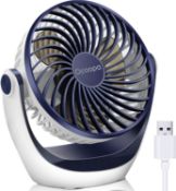 Â£19 OCOOPA USB Desk Table Fan with Strong Airflow & Quiet Operation, Portable Cooling Fan Speed Adj