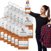 Â£8 Roe Tenpo 12 Pack Wardrobe Dehumidifier Hanging Bags, 210g Each Bag Moisture Absorber, Condensat