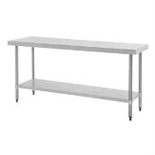 RRP £287.98 - Vogue Stainless Steel Prep Table 1800mm