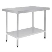 RRP £167.98 - Vogue Stainless Steel Prep Table 1200mm
