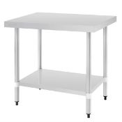RRP £191.98 - Vogue Stainless Steel Prep Table 900mm