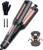 22/25/32/38mm Adjustable Wave Curling Iron - 4 in 1 Ionic Beach Waver Hair Curler with Ceramic Elect