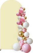 Â£16 6ft Arch Cover Backdrop (No Stand), Beige Double-sided Elastic Spandex Fitted Arch Cover for Ro