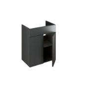 RRP £446.36 - iflo Aliano Dl Base Unit Matt Graphite Grey 600mm X 250mm