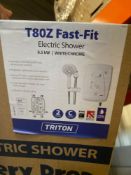 RRP £142.99 - Triton T80Z Fast Fit 8.5kw Electric Shower White Left & Right Entry T80XR T80SI