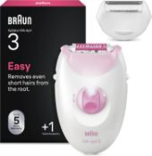 Â£33 Braun Silk- pil 3, Corded Epilator for Hair Removal, Weeks of Smooth Skin, with Lady Shaver Hea