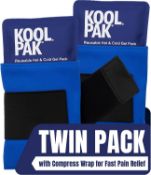 Â£13 Koolpak 2 x Reusable Deluxe Hot and Cold Gel Packs 29x12cm with Wrap