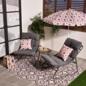 RRP £160 - OHS Mykonos 2 Seater Bistro Set - Grey