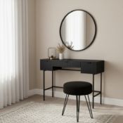 RRP £120 - OHS Ribbed Dressing Table - Black
