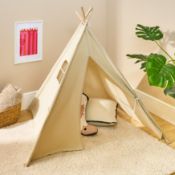 RRP £19 - OHS Foldable Kids Storage Teepee - Natural