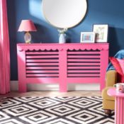 RRP £46 - OHS Large Scallop Radiator Cover - Hot Pink