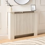 RRP £42 - OHS Medium Ribbed Radiator Cover - White