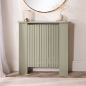 RRP £54 - OHS Large Ribbed Radiator Cover - Sage