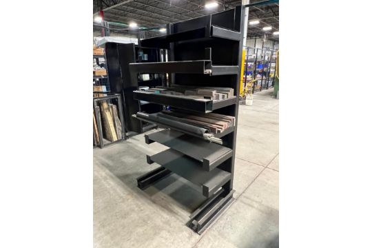 Zund Material Rack Materials Rack and contents. Rack measures: 44in x 25in x 84in ...