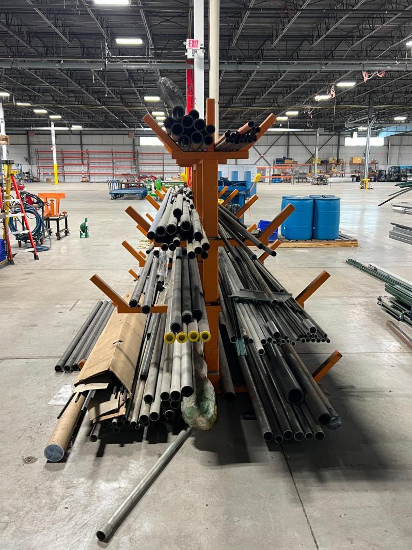 Rack measures: 16ft W x 18in D x 78in H. Contents are assorted sizes ...
