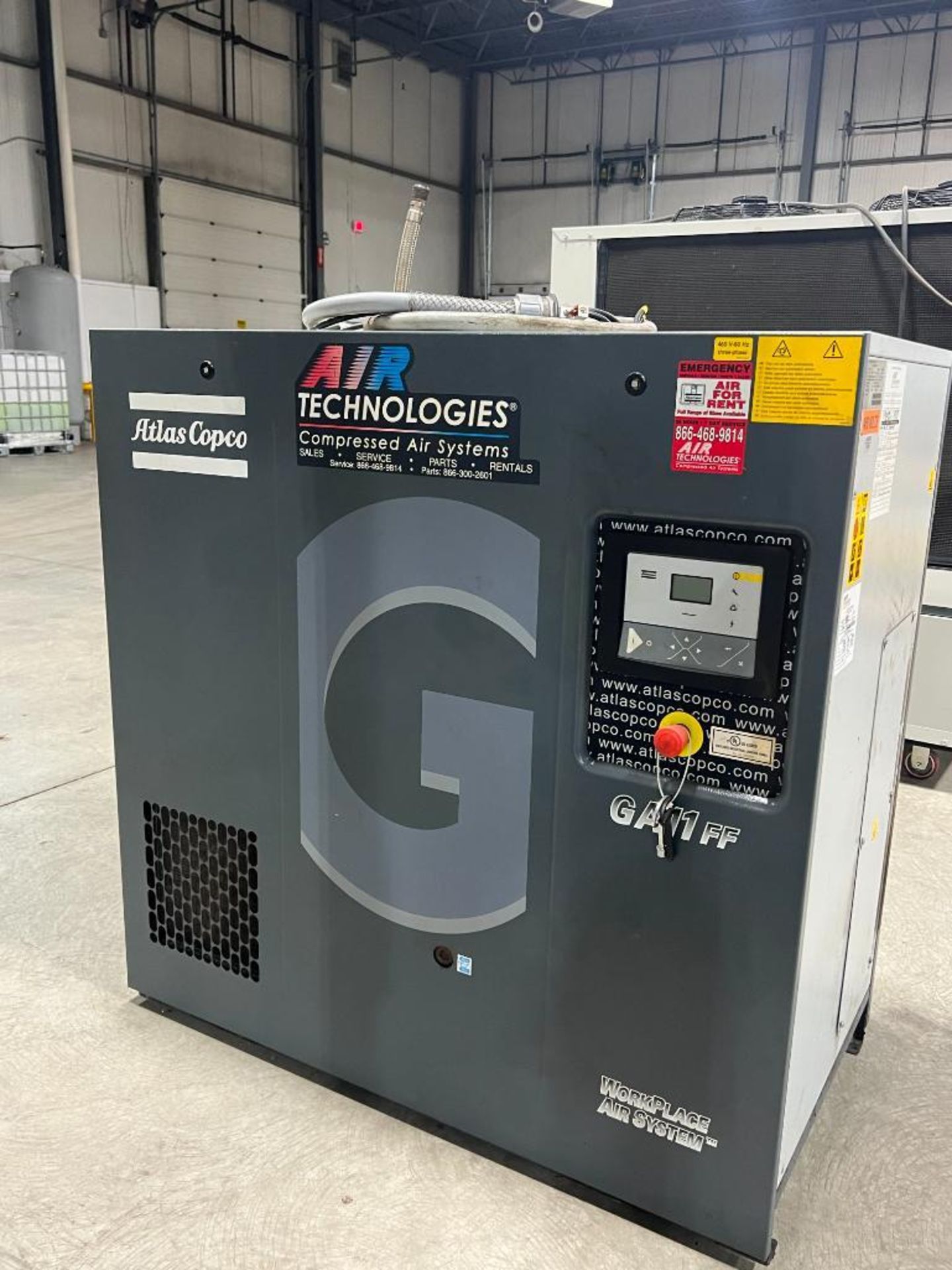 Atlas Copco GA11 FF Oil Injected Rotary Screw Air Compressor, With ...