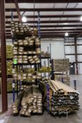 Lot of 5 Racks with Contents- 94" Flush Stair Nose and 72" T-Moldings (Assorted Colors/Sizes/Types)