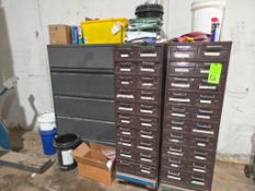 Lot (3) Cabinets & Contents, Shop Hardware & Supplies