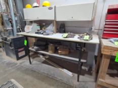 Steel Leg Shop Table, No Contents
