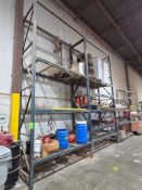 Lot Pallet Racks & Contents, 4 Assorted Sections
