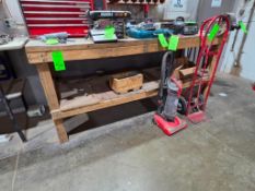 Heavy Duty Wood Workbench, No Contents