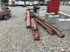 Pallet of Red Steel Beams