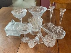 Group of Clear Pressed Glass
