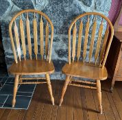 Pair of Oak Windsor Style Chairs