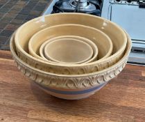 Group of 5 Vintage Nesting Mixing Bowls