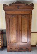 Antique Tiger Oak Wardrobe