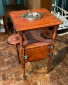 Antique Humidour/Smoking Stand with Ashtray Insert