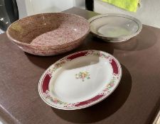 Shallow Spongeware Bowl 12