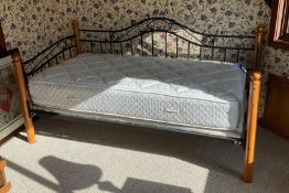 Wrought Iron and Wood Day Bed