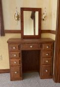 Oak Dressing Table with Mirror
