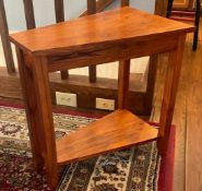 Angled Chairside Table with Shelf