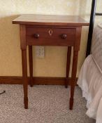 2 Antique Single Drawer Bedside Tables